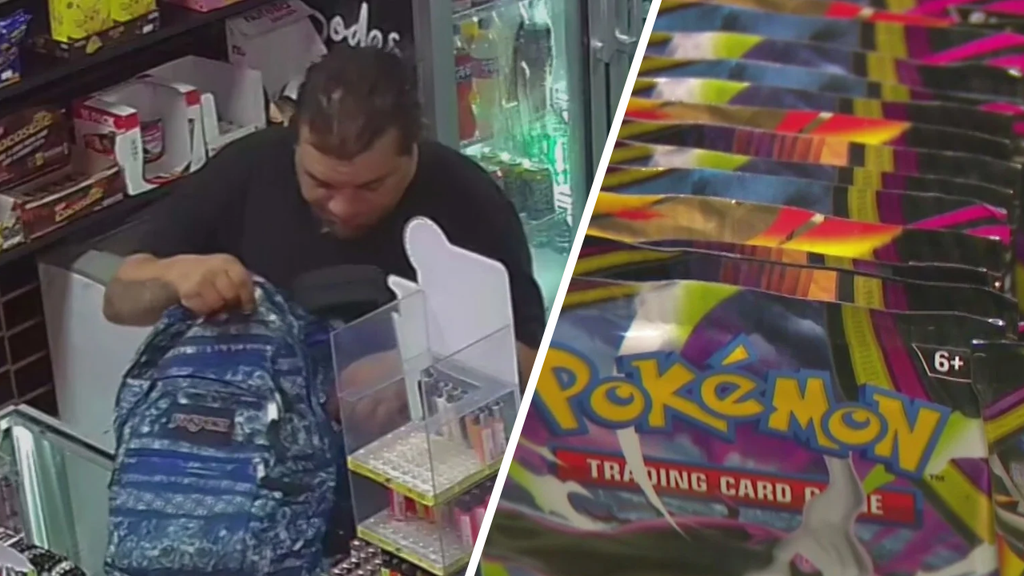 Sweetwater smoke shop owner seeks help identifying man seen on video stealing Pokémon cards — CBS Miami, Jupiter Business news