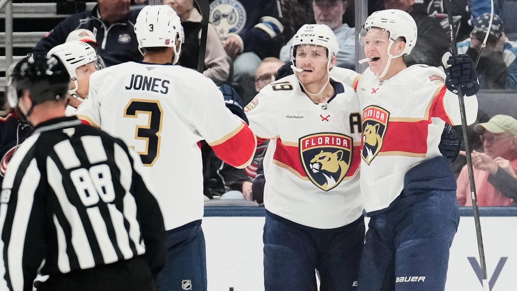 Brady Tkachuk's hat trick, Matthew Tkachuk's five assists lead Panthers past Blue Jackets 7-3 — CBS Miami, Jupiter Real Estate news
