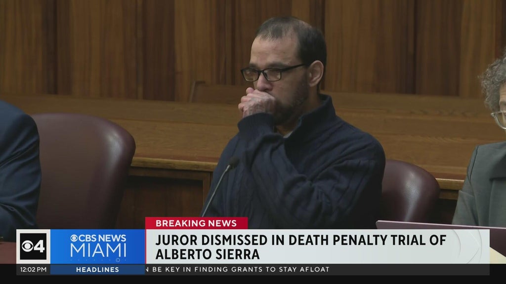 Juror in Alberto Sierra death penalty trial dismissed — CBS Miami, Jupiter Community news