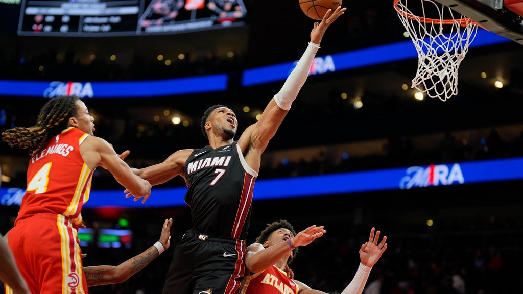 Giannis Antetokounmpo scores 24 points, 18 rebounds as the Heat beat the Hawks 129-117 for first win — Jupiter Sports news