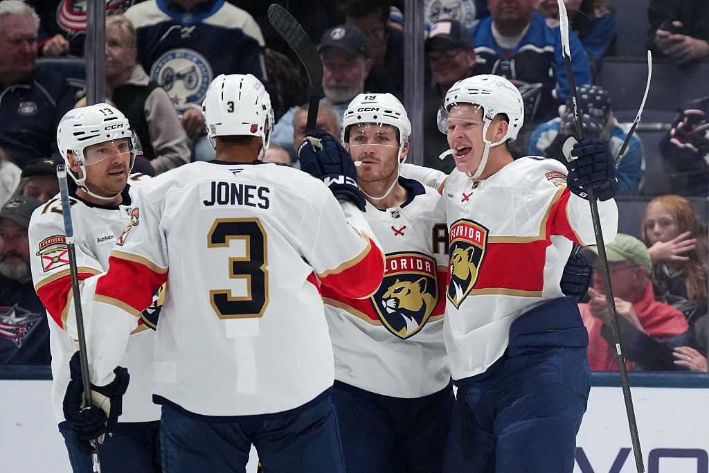 Brady Tkachuk has natural hat trick, brother Matthew has 5 assists as Panthers roll Blue Jackets — WPBF Sports Palm Beach