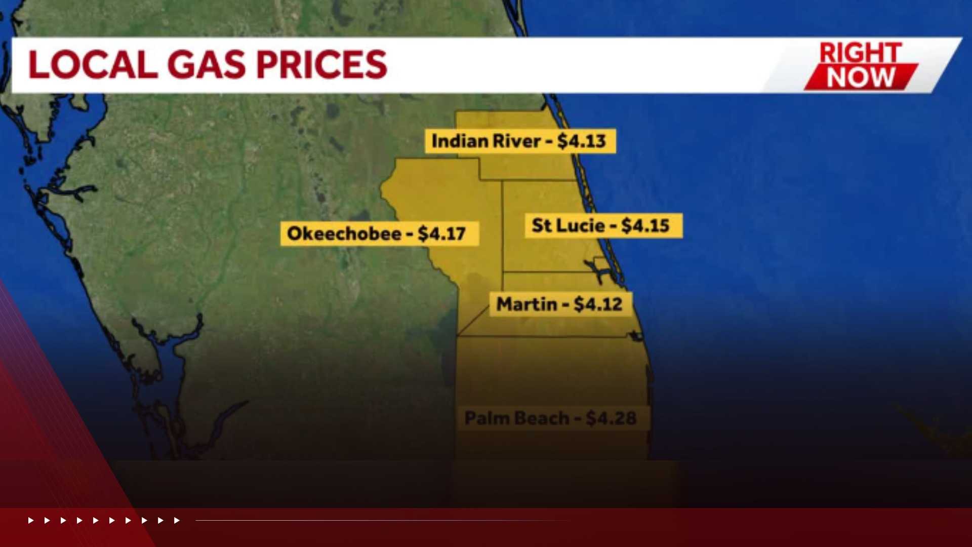 South Florida gas prices rise after Saudi pipeline closure, with Palm Beach County at $4.28 — WPBF West Palm Beach