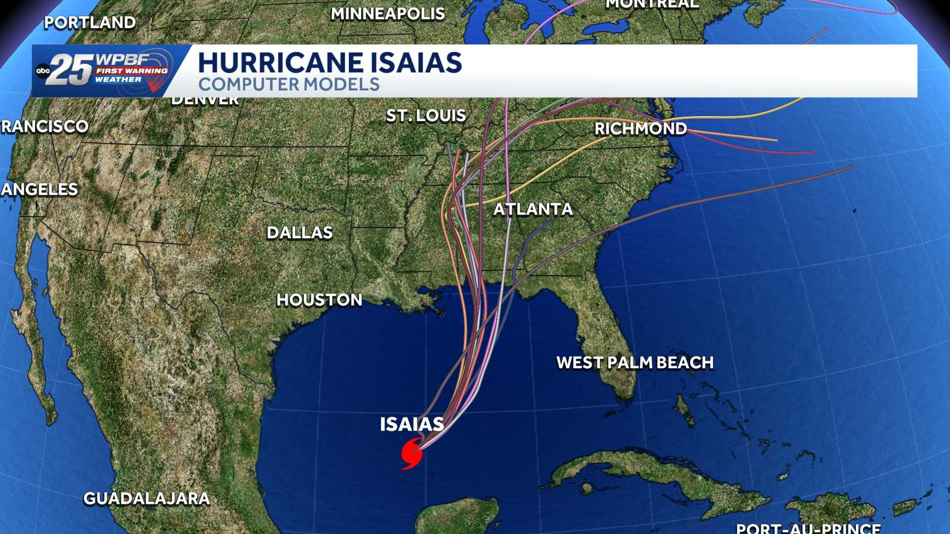 Tracking Isaias: Computer models and maps  — WPBF West Palm Beach, Jupiter Sports news