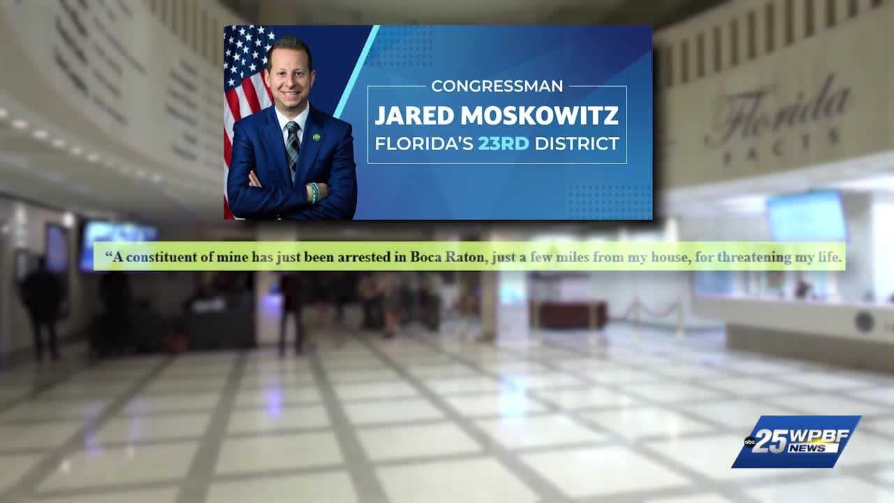 Congressman Jared Moskowitz says neighbor arrested for threatening his life — WPBF West Palm Beach, Jupiter Community news