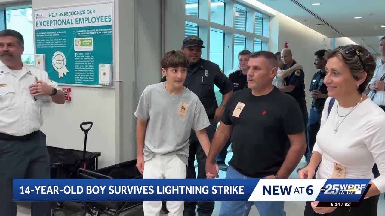 Delray Beach teen survives lightning strike, on the road to recovery — Jupiter Health news